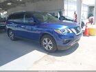 2019 Nissan Pathfinder S Синий vin: 5N1DR2MN5KC602334