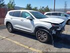 2019 Hyundai Santa Fe Se White vin: 5NMS23AD4KH100403