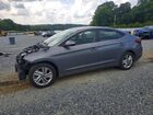 2019 Hyundai Elantra Sel Gray vin: 5NPD84LF6KH405142