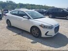 2018 Hyundai Elantra Sel White vin: 5NPD84LF9JH342861