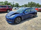 2021 Tesla Model 3 Blue vin: 5YJ3E1EB2MF049593