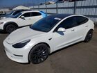 2022 Tesla Model 3 White vin: 5YJ3E1EC1NF209313