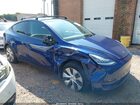 2021 Tesla Model Y Long Range Dual Motor All-wheel Drive Blue vin: 5YJYGDEE1MF190683