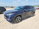 2020 Toyota Highlander Hybrid Xle Blue vin: 5TDGARAH0LS500214