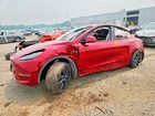 2024 Tesla Model Y Maroon vin: 7SAYGDED1RF096398