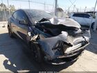 2024 Tesla Model Y Long Range Dual Motor All-wheel Drive Gray vin: 7SAYGDEE8RA237067