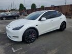 2022 Tesla Model Y White vin: 7SAYGDEF4NF507661