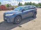 2019 Toyota Highlander Xle Blue vin: 5TDKZRFH5KS301427