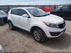 2016 Kia Sportage Lx White vin: KNDPBCAC0G7873557