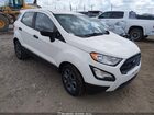 2021 Ford Ecosport S White vin: MAJ3S2FEXMC401474