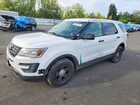 2017 Ford Explorer Police Interceptor White vin: 1FM5K8AR7HGD66855