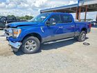 2022 Ford F150 Supercrew Синий vin: 1FTFW1E54NFA96769