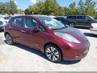 2016 Nissan Leaf S/sl/sv Красный vin: 1N4BZ0CPXGC310100