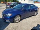 2019 Nissan Sentra Sv Blue vin: 3N1AB7AP7KL611381