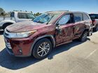2017 Toyota Highlander Xle Burgundy vin: 5TDKZRFH3HS222248