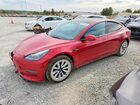 2022 Tesla Model 3 Red vin: 5YJ3E1EB9NF192557