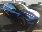 2021 Tesla Model Y Performance Dual Motor All-wheel Drive Blue vin: 5YJYGDEF4MF197491