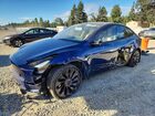 2022 Tesla Model Y Blue vin: 7SAYGDEF2NF381557